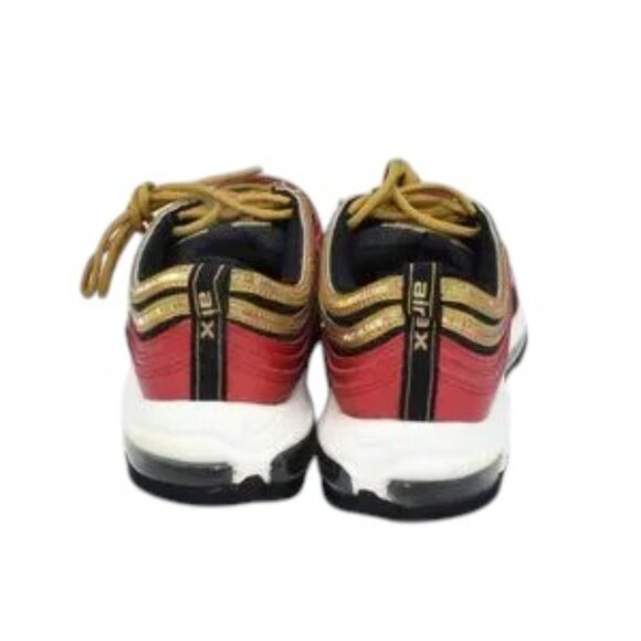 Nike Air Max 97 University Red/ Metallic Gold Sequin Sz 9 Women - Picture 5 of 13